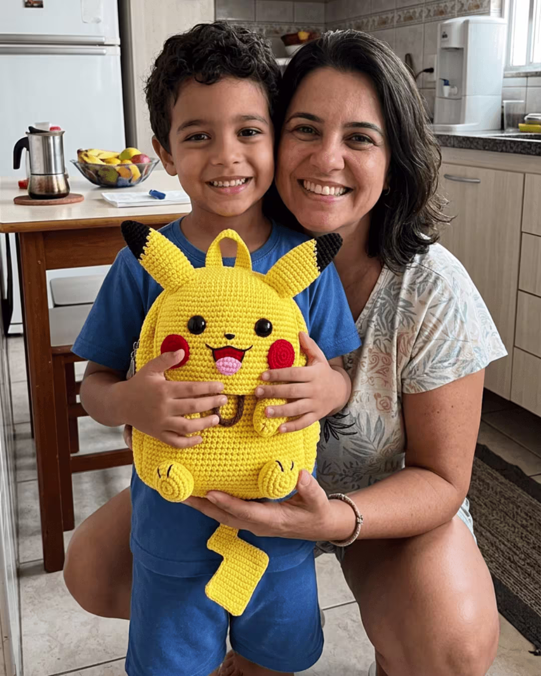 Mochila feita por Fernanda Lima